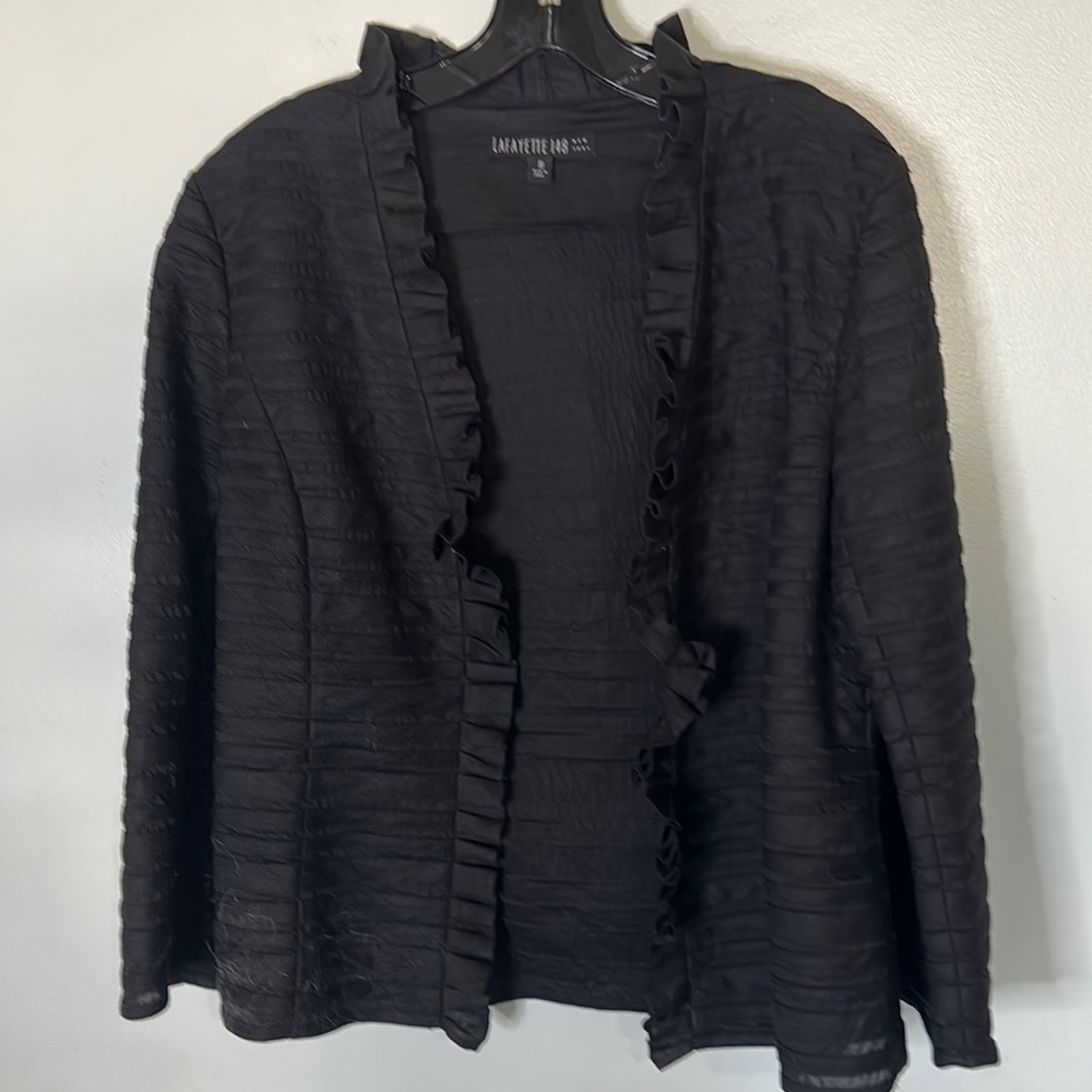 Lafayette 148  Black Jacket Cotton  Size 10